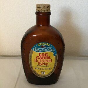 VINTAGE Log Cabin Bicentennial Glass Bottle